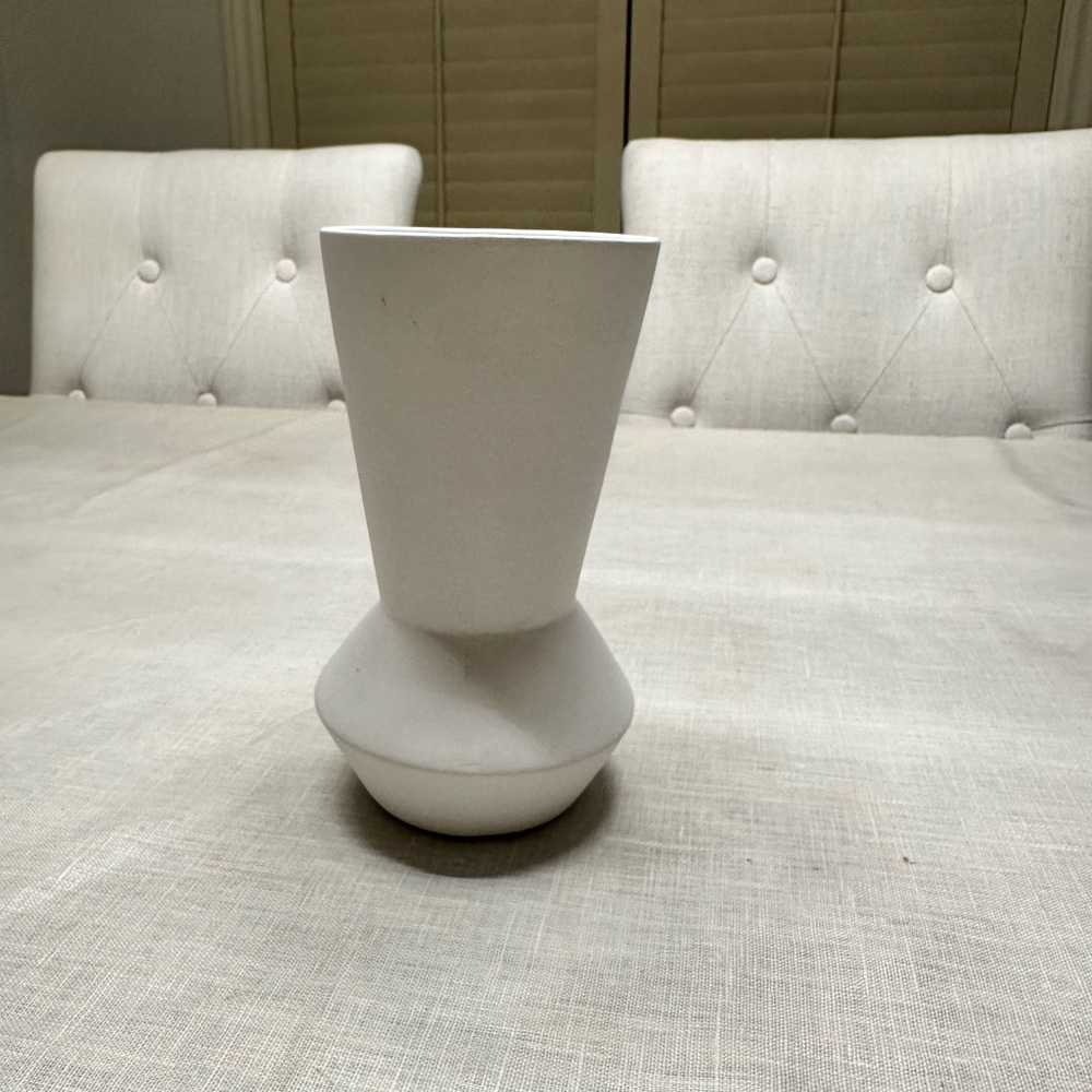 West Elm Modern White Vase